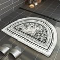 thumbnail image 1 of Half Moon Kitchen Rugs Semicircle Retro Rug Non Slip Rubber Back Easy Clean Door Carpet for Bedroom Indoor, 1 of 6