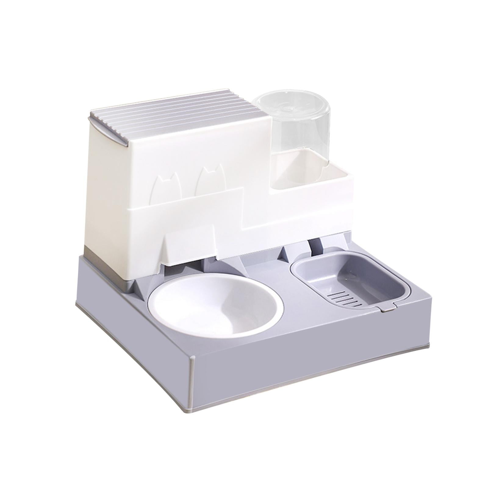 oshhnii 2 in 1 Automatic Cat Feeder Pet Feeder Cat Water Dispenser and Food Bowl Set for Gray