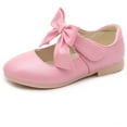 thumbnail image 4 of Children Princess Shoes Gold Pink White Girl Bow Leather Shoes Kids Sweet Dance Flats Flowers Girls Shoes Size 26-36 CSH791, 4 of 6