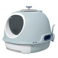 WANCQ Cat Litter Box Pet Toilet With Enclosed Drawer Skylight Easy To