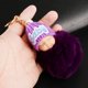 thumbnail image 5 of Lindo Bebé Durmiendo Llaveros Muñeca Bolsa De Piel Sintética Decoración Llavero Púrpura Sunnimix Colgante de felpa de mujer, 5 of 8