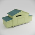 thumbnail image 2 of Large Wooden Chicken Coop Outdoor Hen House w/ Nesting Boxes, Perch, Moisture-Proof, Green, 2 of 11