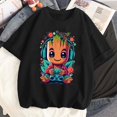 thumbnail image 1 of Camisetas con estampado de Marvel Baby Groot para mujer, ropa de calle informal a la moda, camisetas de dibujos animados para mujer, Camiseta con cuello redondo, 1 of 1