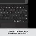 thumbnail image 5 of Logitech Folio Touch Keyboard/Cover Case (Folio) Apple, Logitech iPad Air (4th Generation) Tablet - Oxford Gray - Scuff Resistant, Scratch Resistant, Spill Resistant - Woven Fabric - 10.1" Height, 5 of 11