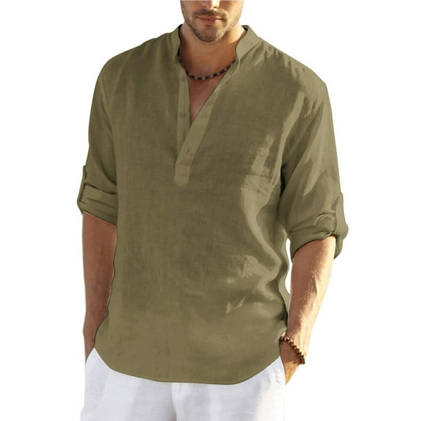 Txlixc Camisas casuales de primavera y otoño para hombres Txlixc moda