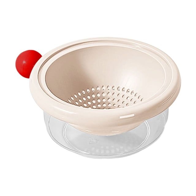 Food Drain Washing Bowl Fruit Vegetable Strainer Plastic Container Handle Berry Vegetable Washer Kitchen