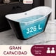 thumbnail image 3 of Tina de Baño Bañera Premium 2 personas 326 Litros 400Kg 170x72x70cm Fibra de Vidrio Gel Coat Doble Salida de Agua Boton Push, 3 of 8