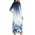 thumbnail image 6 of Aboser Women's Zip Up House Robe Elegant Floral Printing Bathrobe Long Sleeve Zipper Front Nightgown Loose Full Length Loungewear with Pockets, 6 of 9