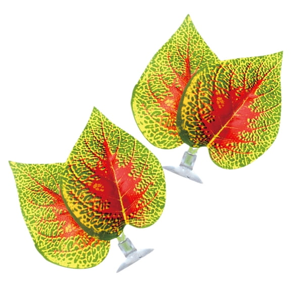 MOKKHNB 2-Pack Aquarium Leaf Hammocks Silicone Fish Decor for Betta Fish Resting and Breeding Accessories