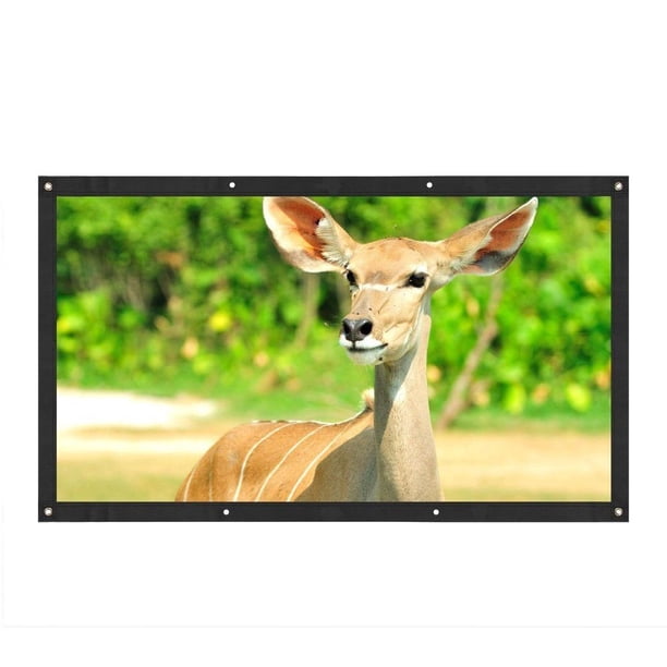 Xihbxyly En venta Pantalla de proyección portátil de tela plegable HD para exteriores en el hogar