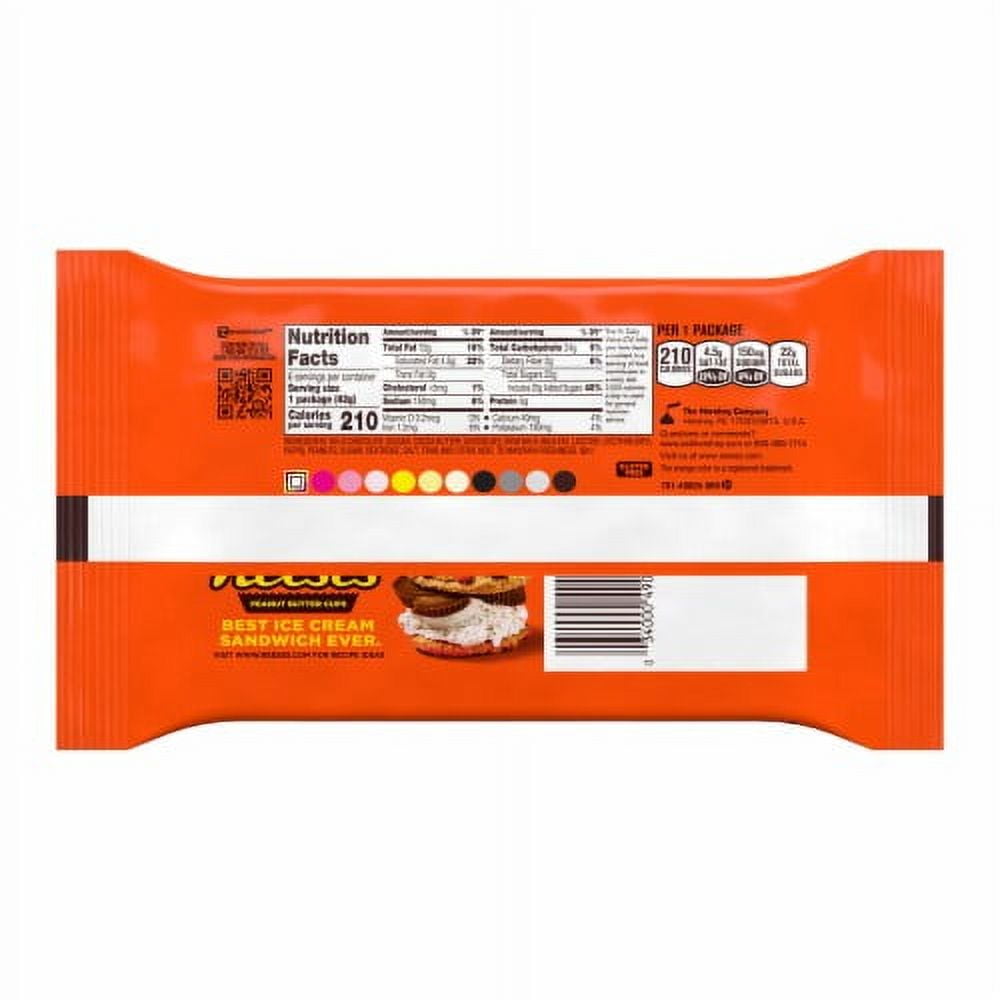 REESE'S Milk Chocolate Peanut Butter Cups, Candy Packs, 1.5 oz (6 Count) ( Pack of 2 )