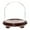 Walnut Wood Veneer Base, variant on Plymor 9.75" x 10" Glass Display Dome Cloche (Black Wood Veneer Footed Base)