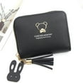thumbnail image 2 of Stylago Women's Mini Wallet with Tassel Multiple Compartments Credit Card Holder Ladies Leather Zipper Pockets Purses Black, 2 of 6