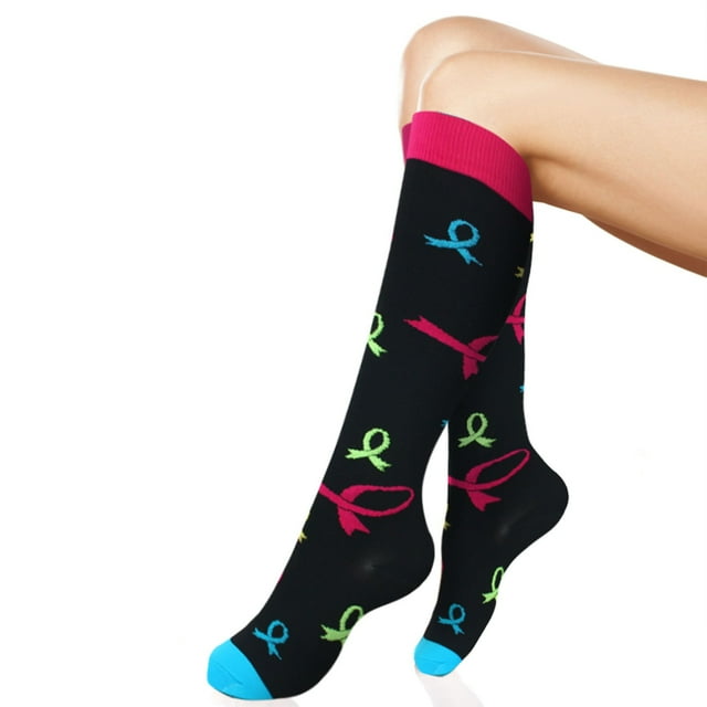 Bas Roses Chaussettes de Compression pour Femmes Chaussettes de Compression pour Chaussettes pour Femmes Hommes Circulation