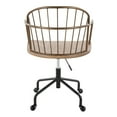 thumbnail image 4 of LumiSource Black Metal, Antique Copper, White Washed Wood Riley Adjustable Office Chair, 4 of 6