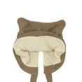 thumbnail image 3 of Gorro MOSSTYUS para mujer, tejido a ganchillo, orejas de gato, color caqui, 3 of 9