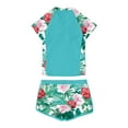 thumbnail image 3 of Gelikeya Girls Rash Guard Swimsuit 2-Piece Bathing Suit UPF 50+ Summer Beach Swimwear Size 7-14T (Child, Mint Green, 7-8 Years), 3 of 6