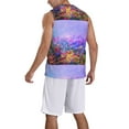 thumbnail image 5 of Rocae Colorful Purple Cosmos Flower for Men's Basketball Jersey Lightweight and Breathable Athletic Tank Top,Quick-Drying Sports Jersey 3X-Large, 5 of 9