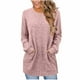 thumbnail image 1 of Neewe Womens Classic Plain Long Sleeve Tops Fall Winter Pullover T Shirts Round Neck Casual Fashion Basic Sweatershirt with Pocket, 1 of 5