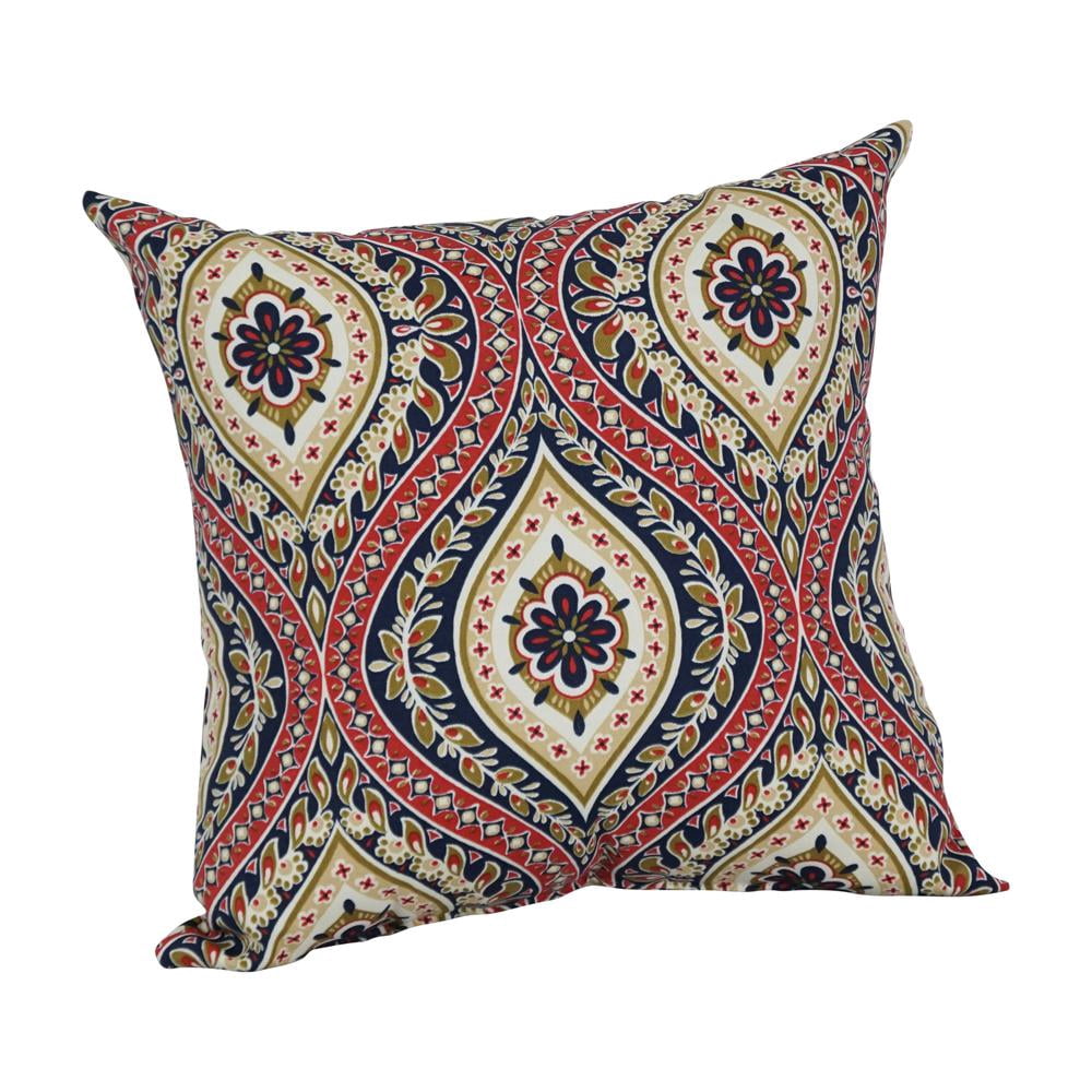 Blazing Needles Square Outdoor Throw Pillow, 17", Jasmina Lakewood 4 Count