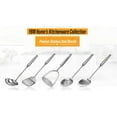 thumbnail image 2 of YBM Home Slotted Spoon - Seamless One-Piece Cooking Spoon Quickly Extract Food from Hot Water,Silver, 2 of 5