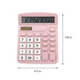 thumbnail image 2 of acdanc Basic Calculators, 12-Digit Portable Desk Calculator Battery and Solar Dual Power, with LCD Display and Sensitive Button, for Home Office College School Supplies, 2 of 8