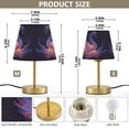 thumbnail image 2 of Tapered Desk Lamp with Antique Brass Base Table Lamps Dimmable LED Bulb Button Switch Night Light Elegant Swan Medium, 2 of 8