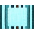 thumbnail image 1 of Ahgly Company Indoor Rectangle Solid Light Blue Modern Area Rugs, 7' x 10', 1 of 4