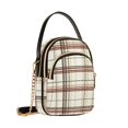 thumbnail image 7 of FORMRS Crossbody Bag for Women Quilted Travel Shoulder Cell Phone Purse with Chain Strap Handbag, Cream Plaid, 7 of 7