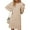 1# Beige, variant on SHIBEVER Women Long Sleeve Dress Plus Size Comfy Crew Neck Shift Dress Stripe Solid Color Shirt Dresses for Women Size with Pocket XXL