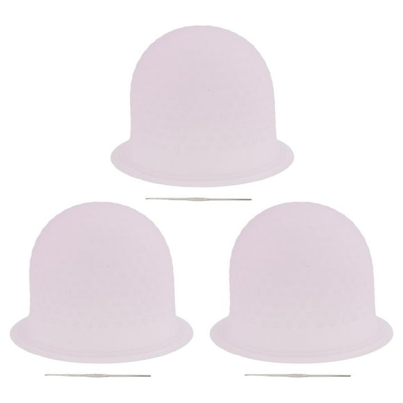 Gorro de tinte para el cabello Yuyangstore 3 Piezas Gorro de Resaltado Reutilizable Con Gancho de metal