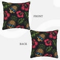 thumbnail image 7 of DouZhe Velvet Decorative Throw Pillow Covers Set of 2, Soft Square Cushion Cover with Invisible Zipper Hawaiian Pineapple Skull Printing, 16"x16", 7 of 7
