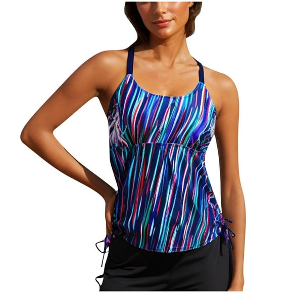 XMMSWDLA Womens 2 Piece Swimsuits Women Swim Swimsuits Sling Tanks Bikinis Bathing Suit Swimsuits Top Womens Tankini Bathing Suits
