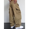 thumbnail image 2 of Men's Casual Parachute Pants Wide Leg Trousers Beam Feet Harem Baggy Cargo Pants for Trendy Street Wear, 2 of 6