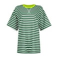 thumbnail image 4 of Timegard Womens Tops Summer Striped Crewneck Short Sleeve Comfy Blouse Casual Loose Workout Tshirts, 4 of 5