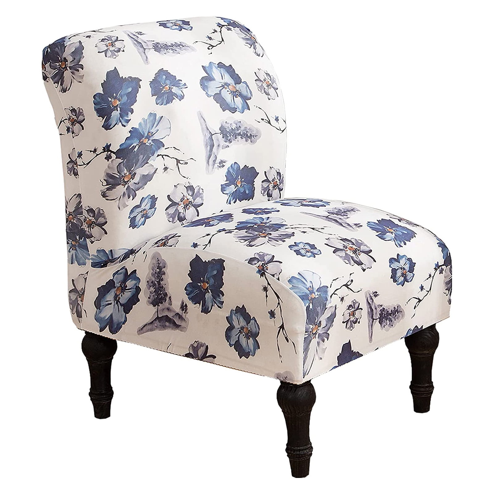 CJC Armless Accent Chair Cover, Stretch Printed Slipper Chair Slipcover