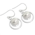thumbnail image 1 of 925 Silver Earring For Women - Teens White Freshwater Pearl Stone Silver Drop Dangle Earrring April Birthstone Fashion Silver Earrings Gift For Women On Anniversary 925 Gemstone Silver Jewelry, 1 of 4