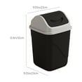 thumbnail image 3 of Konghyp Square Trash Can With Lid, Office Bathroom Waste Bin, Odor Control Garbage Bin, Small Space Desk Side Bin, Durable Plastic Design, Two-Way Swing Lid for Home Use, 3 of 6