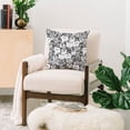 thumbnail image 2 of Society6 Just Owls Black White by Sharon Turner Throw Pillow, 2 of 5