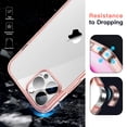 thumbnail image 6 of JETech 3 in 1 Case for iPhone 12 Pro Max 6.7-Inch, with 2-Pack Screen Protector and 2-Pack Camera Lens Protector, Full Coverage Tempered Glass Film, Shockproof Bumper Phone Cover (Rose Gold), 6 of 7