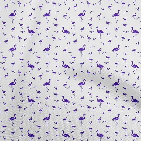 oneOone Velvet Blue Fabric Flamingo Quilting Supplies Print Sewing Fabric By The Yard 58 Inch Wide