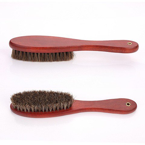 Cepillo de pelo de caballo, para engrasar, pulir, limpiar, quitar el polvo, cepillo de pelo suave para zapatos, juego de herramientas para limpiar zapatos