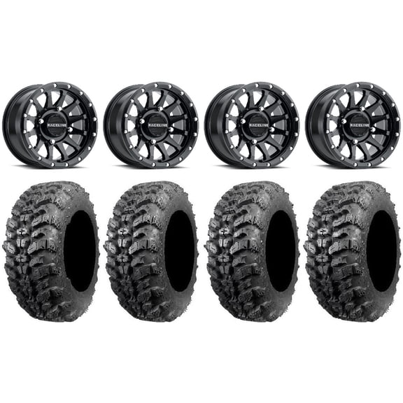 Raceline Trophy 14" Black Wheels 30" Sniper 920 Tires Polaris RZR XP 1000 / PRO XP / Ranger XP 900/1000