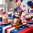 thumbnail image 6 of EWASWON 4th of July Decorations Patriotic Dog Figurine Wooden Rustic Independence Day Table Decor for Home Desk, Cute Handmade Americana Gift for Dog Lovers, 6 of 6
