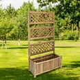 thumbnail image 1 of vidaXL Garden Raised Bed with Trellis Bamboo 70 cm, 1 of 5