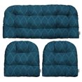 thumbnail image 1 of RSH Décor Indoor Outdoor 3 Piece Tufted Wicker Cushion Set, Large, Fenbrook Blue Cove, 1 of 6