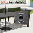 thumbnail image 4 of Crestlive Products 9-Piece Outdoor Dining Table Set for 8, Aluminum Patio Table and Chairs with Umbrella Hole, Black, 4 of 13