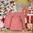 thumbnail image 6 of Naloa Red And White Stripes Drawstring Christmas Bags, 3D Xmas Gift Bags, Christmas Wrapping Bags, Xmas Goodie Bags, Treat Pouch Bags, Party Favor Bags-Medium, 6 of 9
