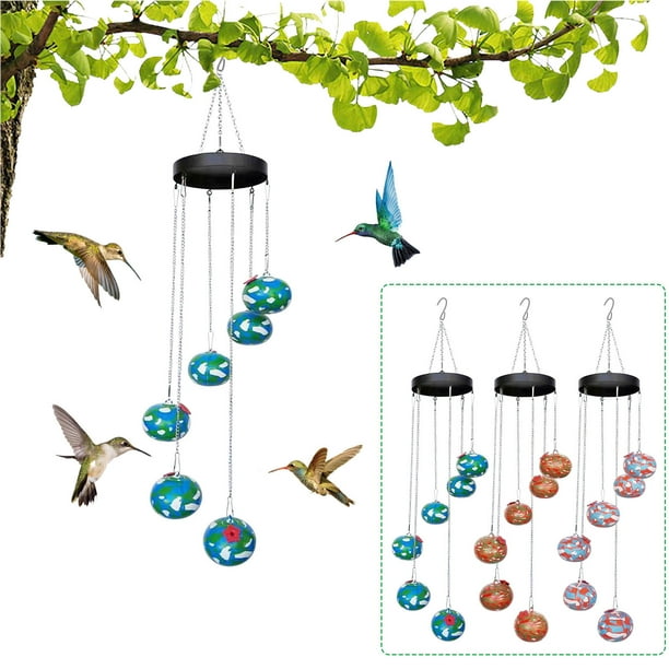 Xihbxyly Productos Fabricados Únicamente En Ee. Uu. 2024 Nuevos Comederos para Colibríes y Campanillas de Viento para Decoración de Jardín y Patio.