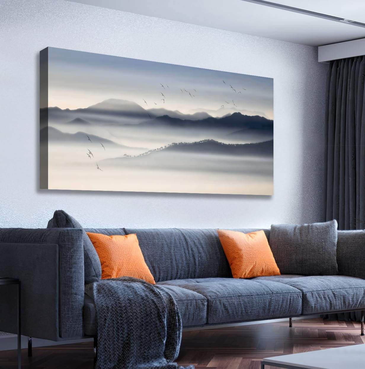 Barn Farm Pictures Wall Art - Country Rural Landscape Painting on Canvas  for Farmhouse Bathroom Walls Decor - Walmart.com, image size:1232x1244